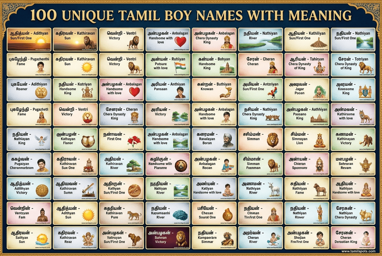 Tamil boy baby names with meaning