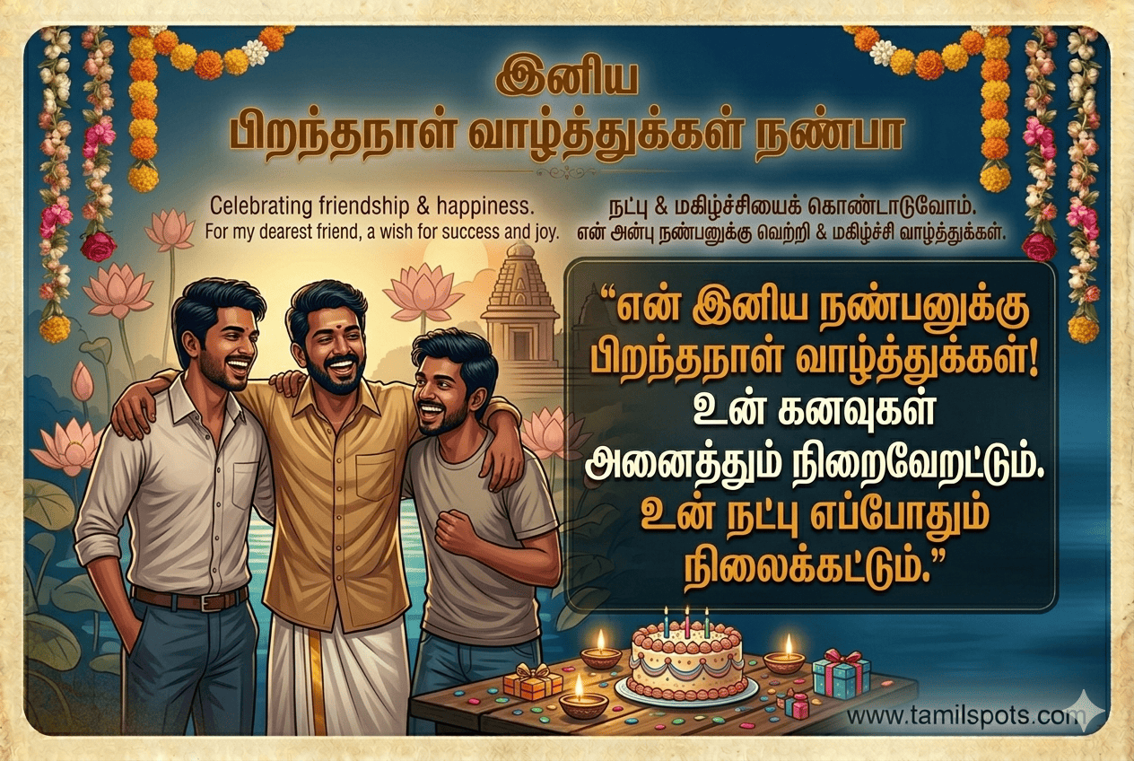 friend birthday wishes in tamil